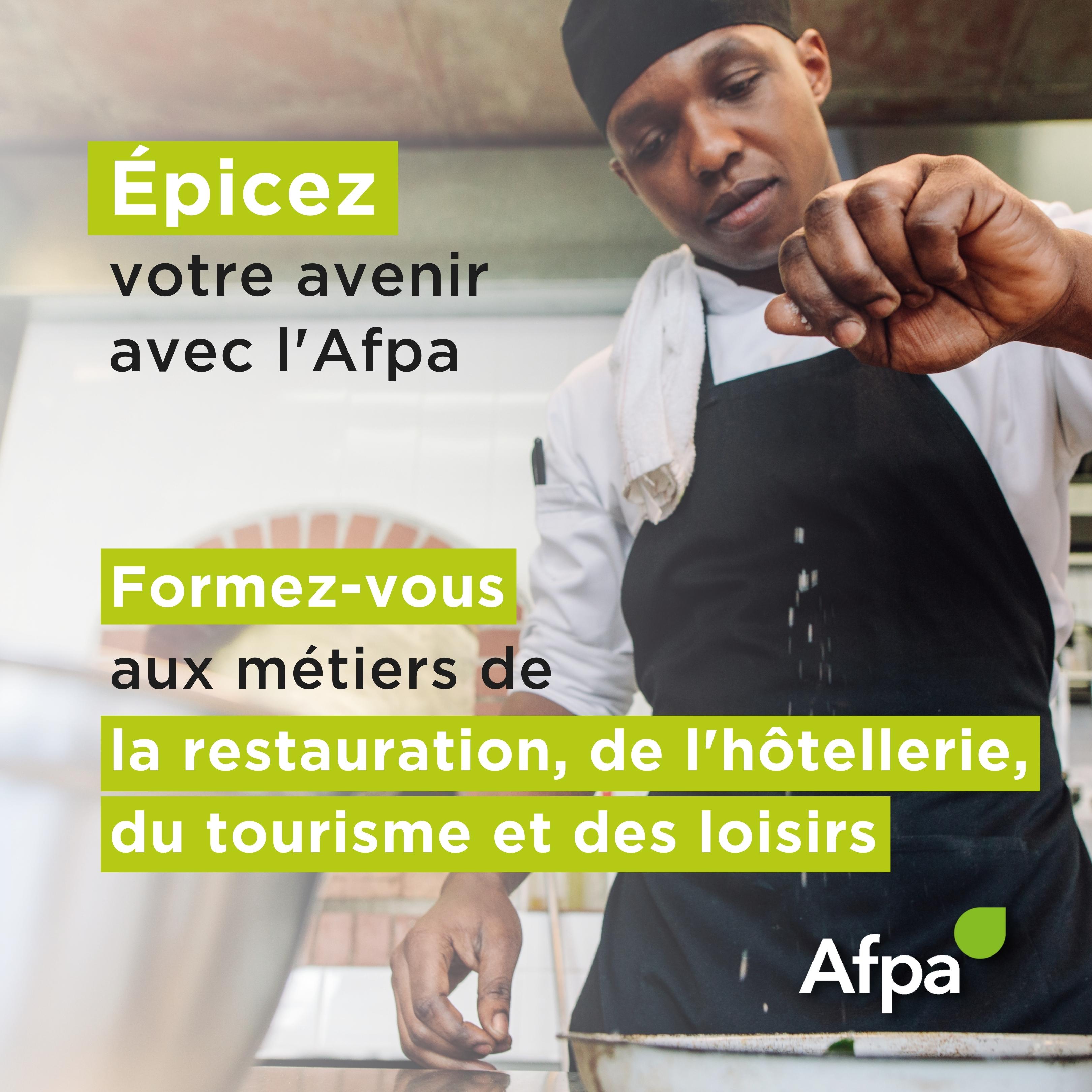 Epicez votre avenir avec l'Afpa, formez-vous aux métiers de l'hôtellerie et de la restauration 
