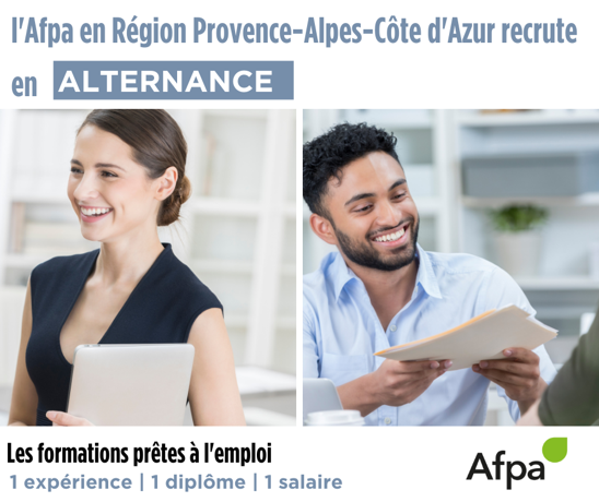 L'Afpa en Région Sud recrute en alternance 16 Assistants de formation et commerciaux (H/F) pour ses centres de formation