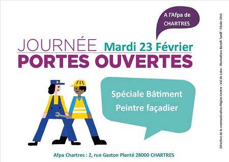 JOURNEE PORTES OUVERTES EXCEPTIONNELLE LE 23 FEVRIER A L'AFPA DE CHARTRES