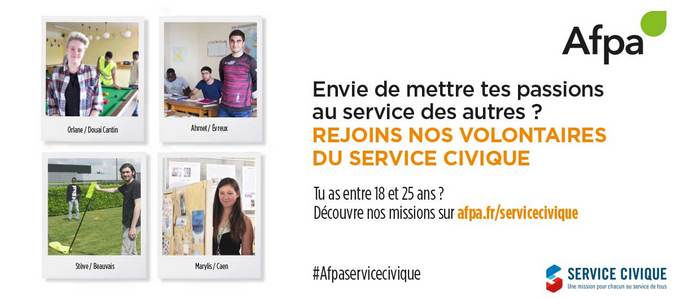 Pas bachelier mais volontaire du service civique à l'Afpa