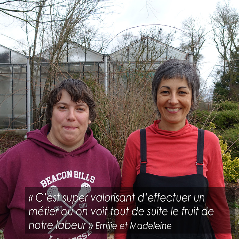 Emilie et Madeleine, futures Ouvrières du paysage