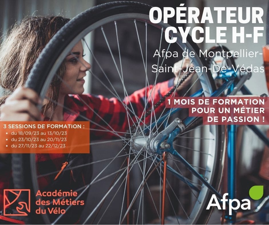 Opérateur·trice cycle, un métier passion avec l'Afpa de Montpellier St-Jean-de-Védas en Occitanie