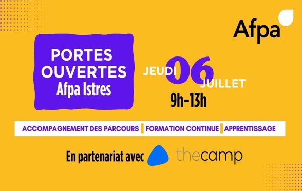 l'Afpa d'Istres à votre écoute et vous ouvre ses portes le jeudi 6 juillet 2023