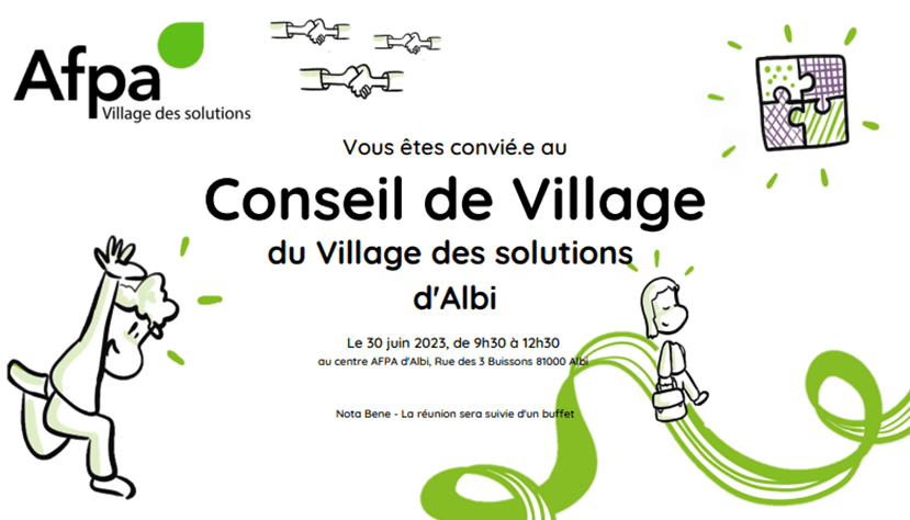 Le 30 juin 2023 s’est déroulé le premier Conseil de Village des solutions en Occitanie à l'Afpa d’Albi