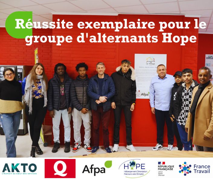 Une réussite exemplaire pour le groupe d'alternants Hope en partenariat avec Quick par l'Afpa Occitanie