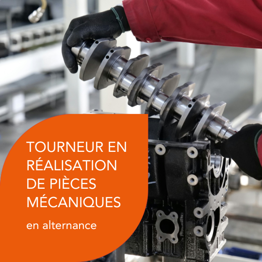 Tourneur en réalisation de pièces mécaniques en alternance à Bourges !