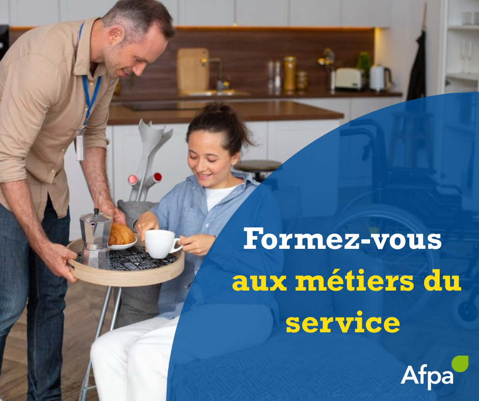 L'Afpa forme aux métiers du service, en alternance.