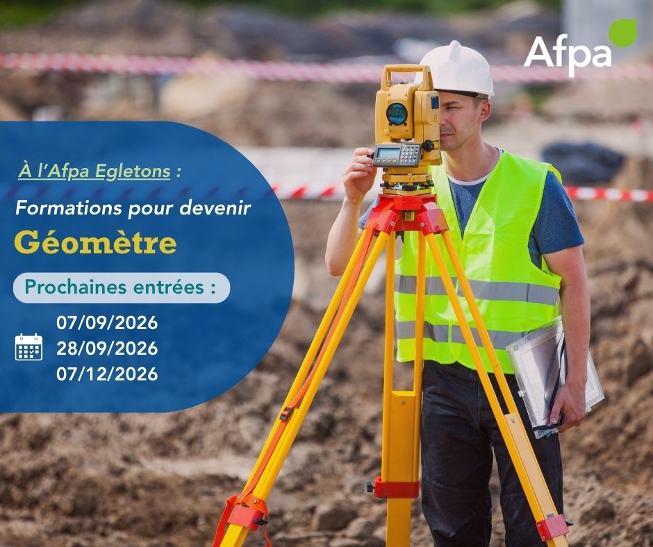 Formez-vous aux métiers de Géomètre à l’Afpa Nouvelle-Aquitaine !